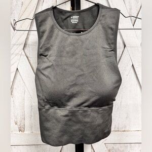 Black Backless Padded Athletic Top